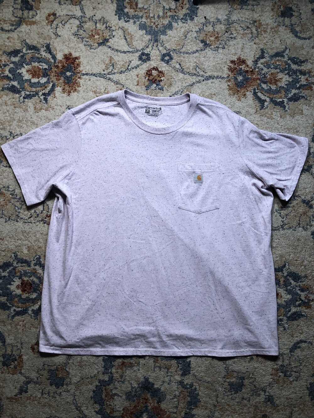 Carhartt Pocket Style T Shirt Loose Fit Workwear Simple Pink Size 3XL